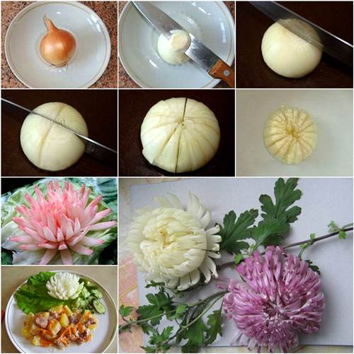 How to DIY Onion Chrysanthemum