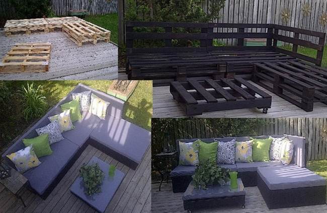 How To DIY Patio Sofa From Wooden Pallets