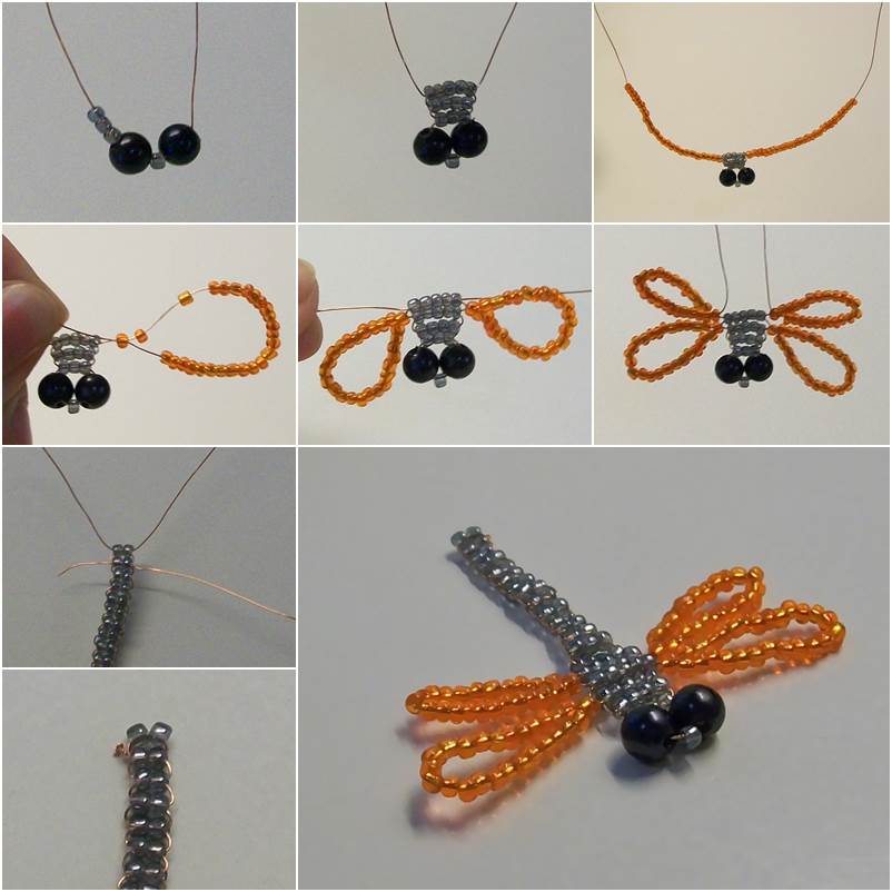 How to DIY Pretty Beaded Dragonfly