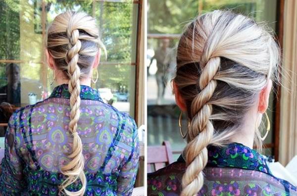 How to DIY Twisted Rope Braid Hairstyle