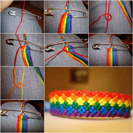 How to DIY Weave Rainbow Color Baubles