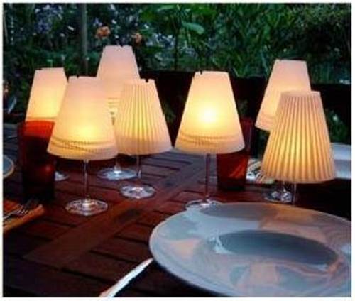 How to DIY Wine Glass Candle Lampshades
