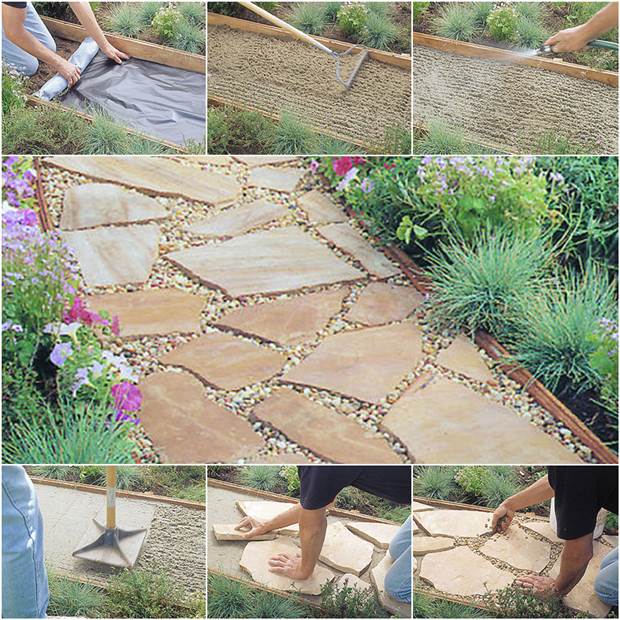 How to Install DIY Flagstone Path