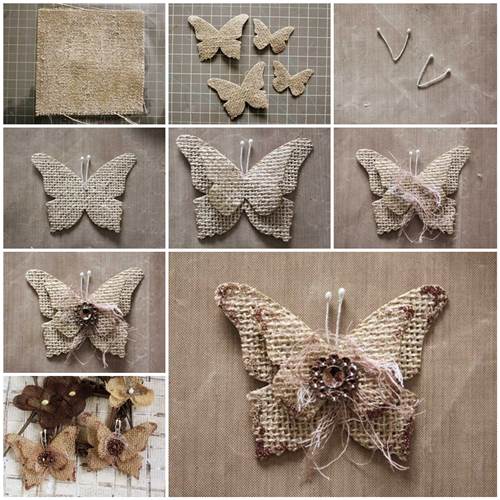 How to Make Beautiful Burlap Butterflies