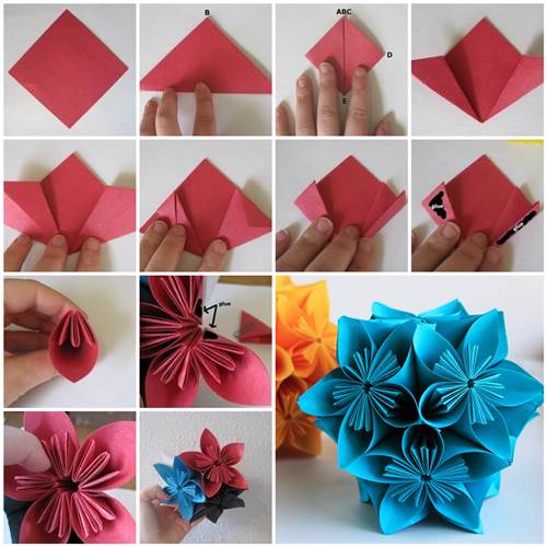 How to Make Beautiful Origami Kusudama Flowers