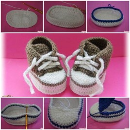 How to Make Cute Crochet Baby Sneakers