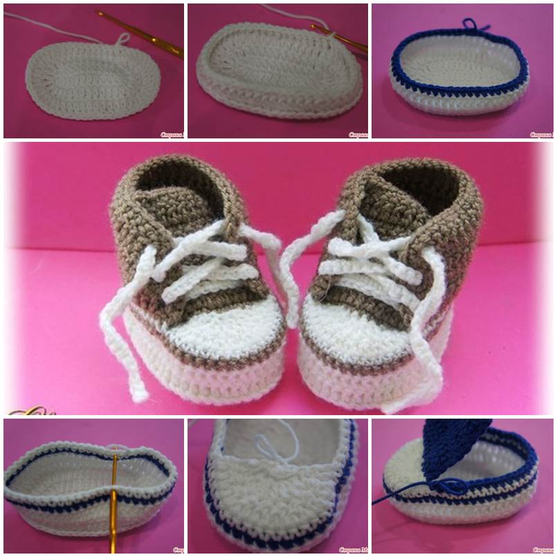 crochet baby sneakers