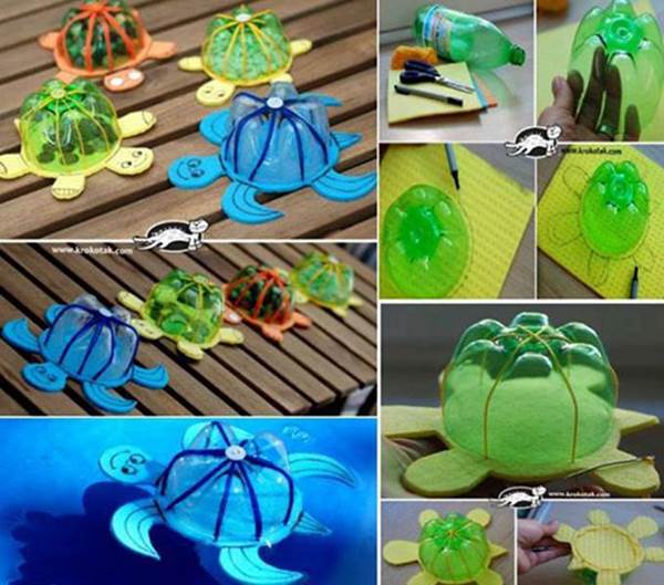 How to Make DIY Turtle Toys from Recycled Plastic Bottles
