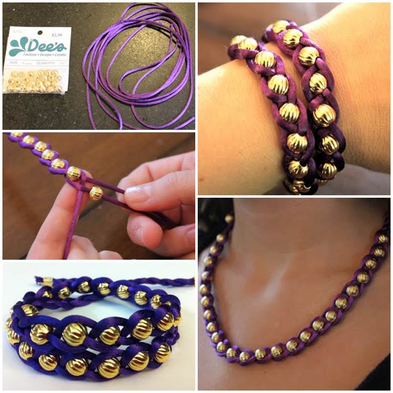 How to Make Easy Braided and Beaded Bracelet