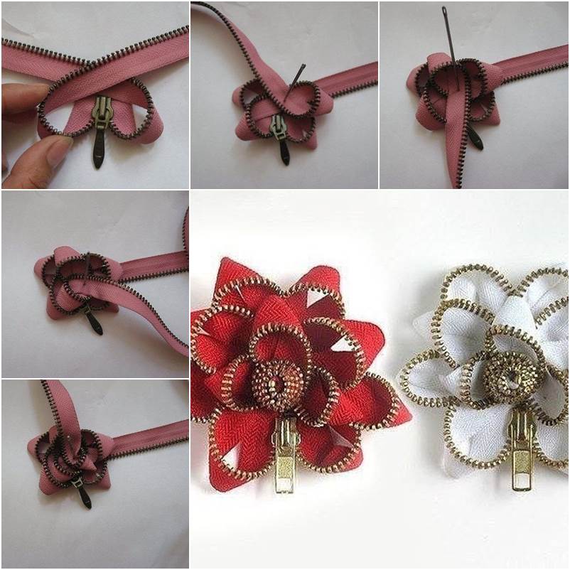 How to Make Easy Zipper Flower