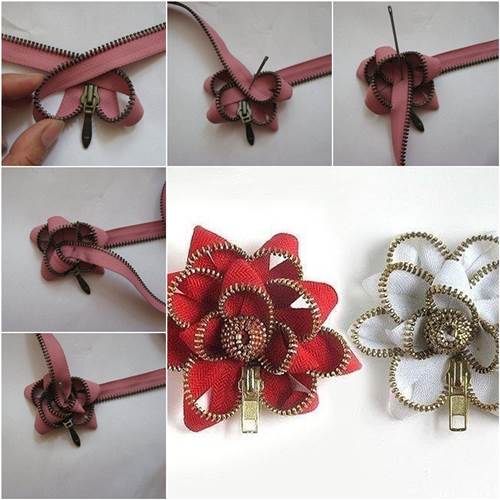 How to Make Easy Zipper Flower