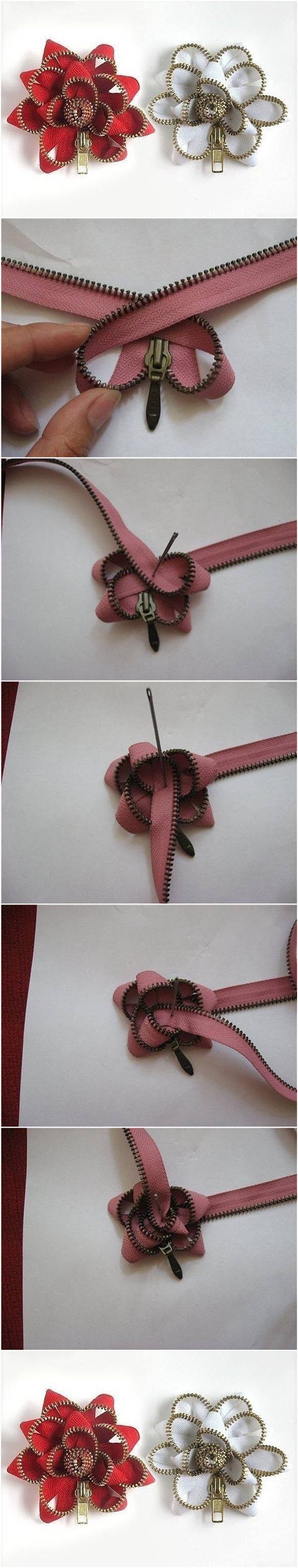 How to Make Easy Zipper Flowers