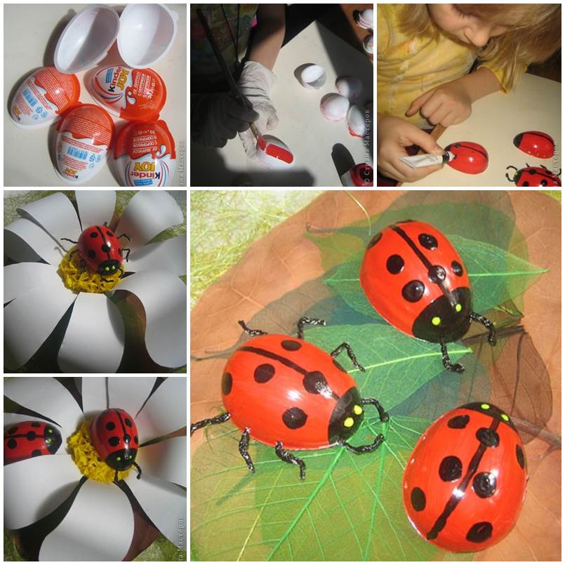 How to Make Painted Ladybug from Easter Egg thumb