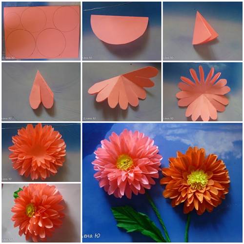 How To Make Paper Dahlias