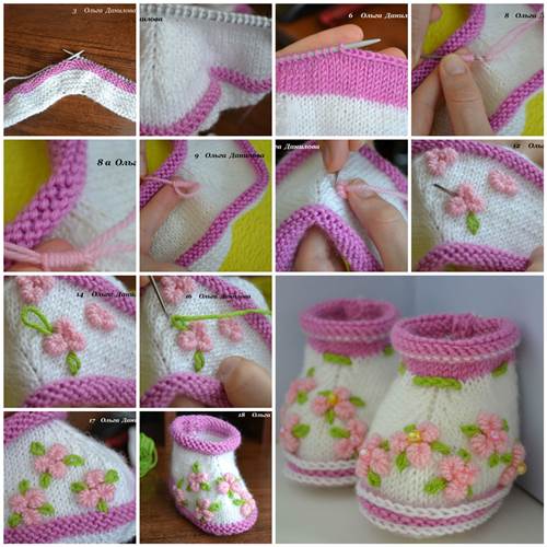 How to Make Pretty Knitted Baby Booties