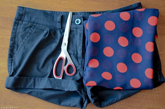 How-to-Refashion-Old-Shorts-into-Polka-Dot-Chiffon-Skirt-1.jpg