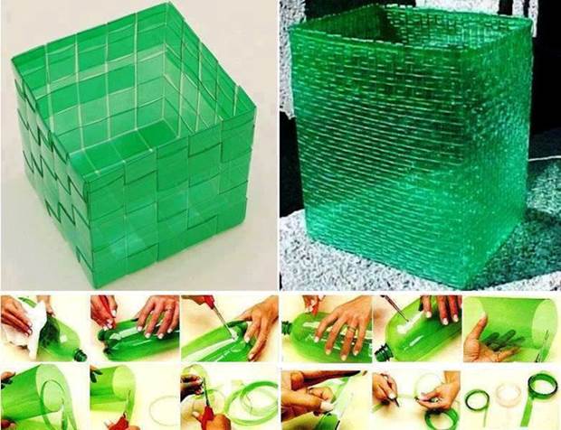 How to Weave Plastic Baskets from Plastic Bottles