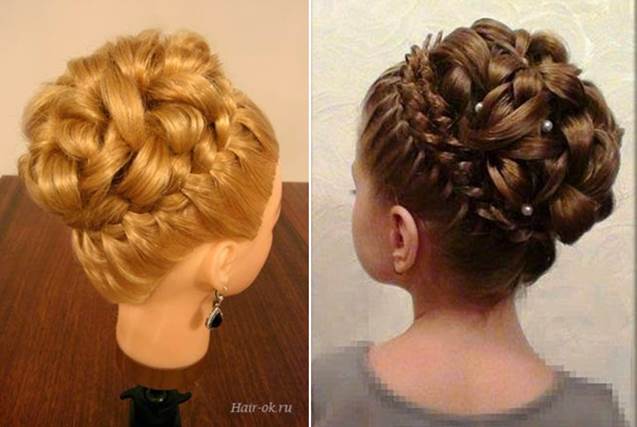 Elegant Hairstyle With Braids and Curls 8