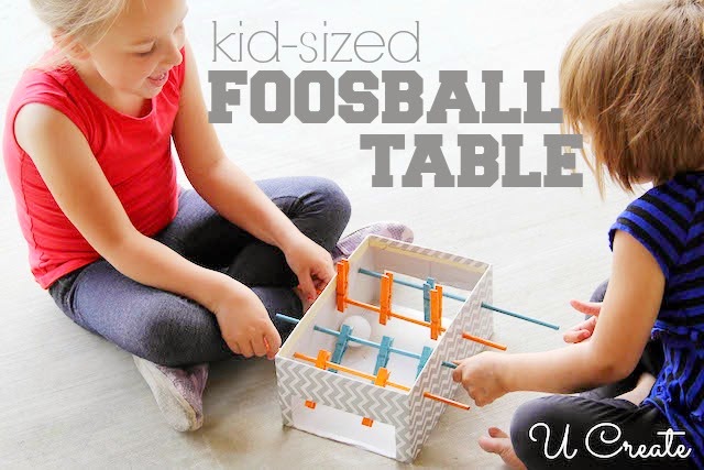 35+ Fun Activities for Kids to Do This Summer --> DIY Mini Foosball Table