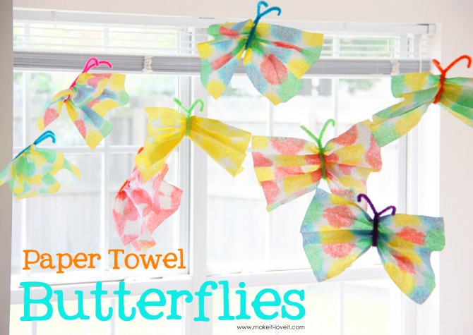 35+ Fun Activities for Kids to Do This Summer --> Paper Towel Butterflies