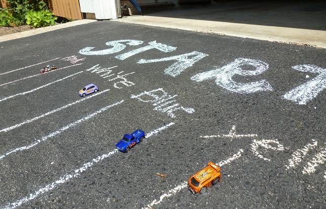 35+ Fun Activities for Kids to Do This Summer --> Create a Racetrack on the Driveway