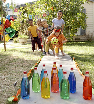 35+ Fun Activities for Kids to Do This Summer --> Backyard Bowling Alley