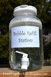 35+ Fun Activities for Kids to Do This Summer --> Bubble Refill Container