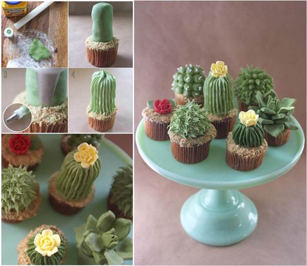 How to DIY Adorable Succulent Plant Cupcakes