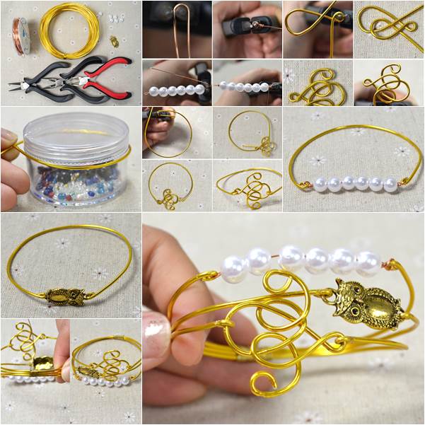 How to DIY Beautiful Beaded Wire Bracelet
