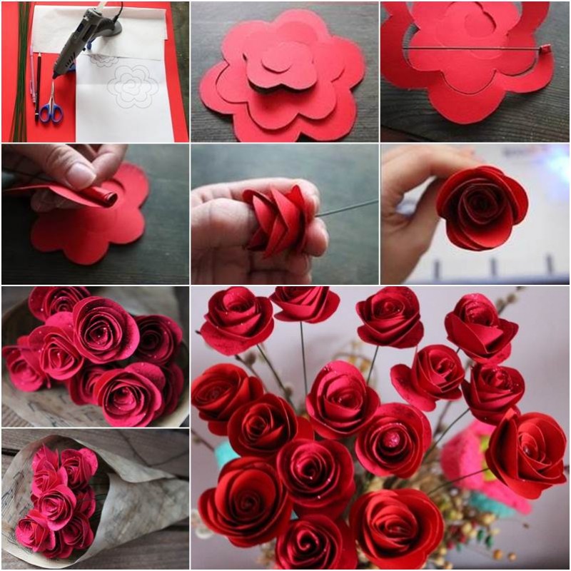 DIY Beautiful Curly Paper Flowers