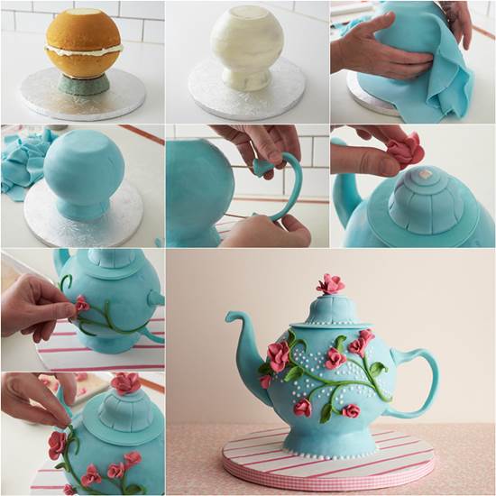 How to DIY Beautiful Teapot Cake