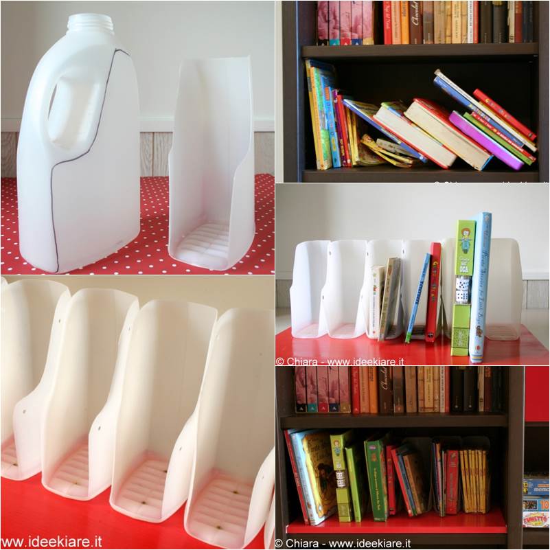 How to DIY Book Organizer from Recycled Plastic Bottles