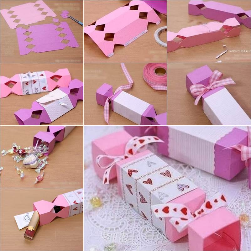 How To DIY Candy Shaped Gift Box