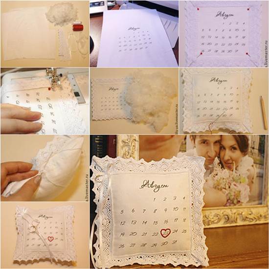 How to DIY Creative Decorative Pillow for Wedding Date