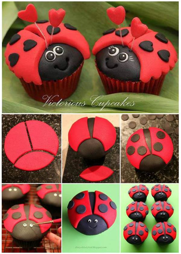 How to DIY Cute Ladybug Cupcakes