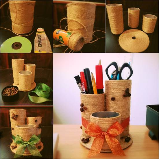 How to make Desk Organizer  Easy Paper Crafts Idea #deskorganiser