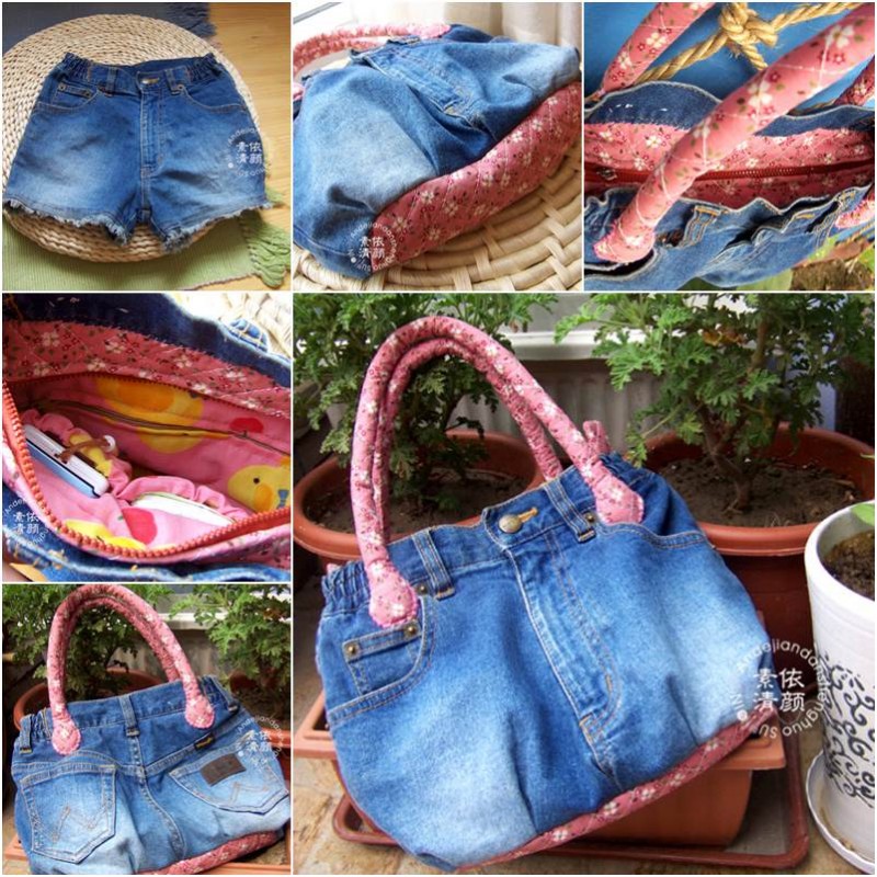 DIY Stylish Handbag from Used Jeans