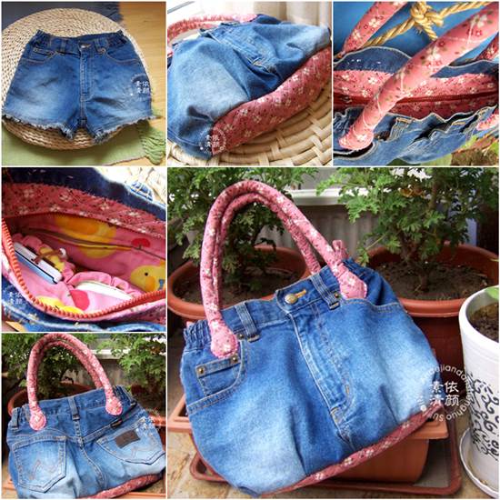 How to DIY Easy Handbag from Old Jeans