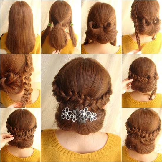 How to DIY Elegant Braids and Chignon Hairstyle