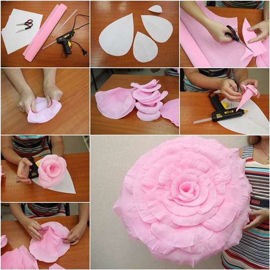 How to DIY Giant Crepe Paper Flower