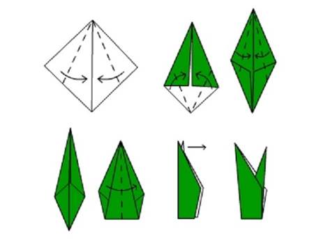 How to DIY Origami Tulip 3