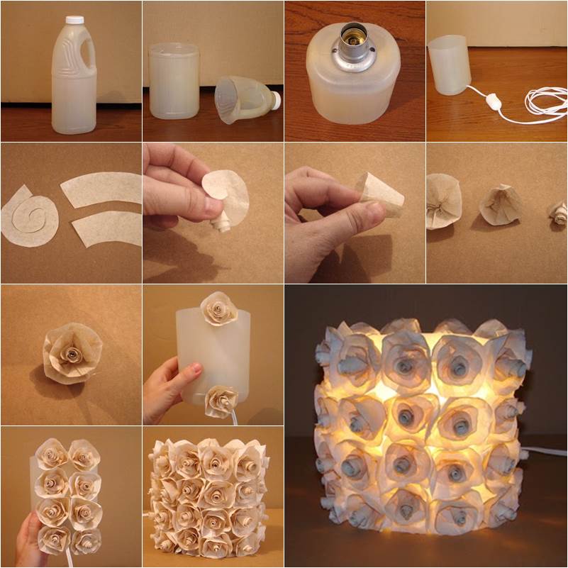 How To Diy Plastic Bottle Rose Lamp