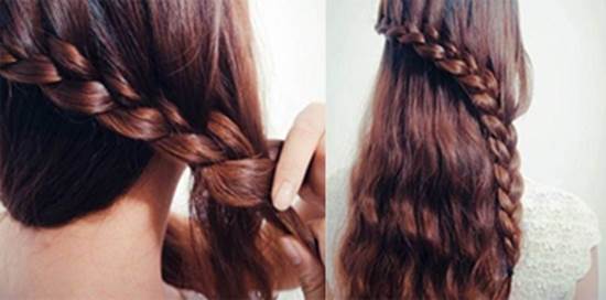 How to DIY Waterfall Braided Bun Hairstyle 2