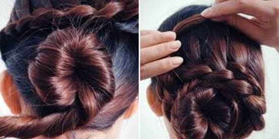 How to DIY Waterfall Braided Bun Hairstyle 3