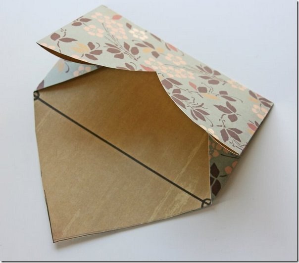 diy envelope in shape of heart