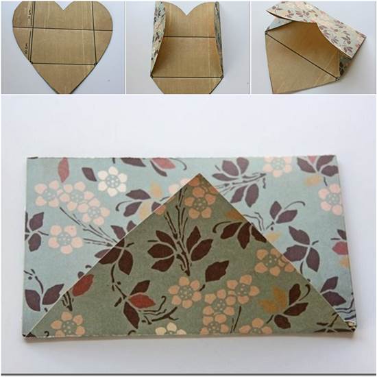 How to Fold a Cute DIY Envelope from Heart Shaped Paper