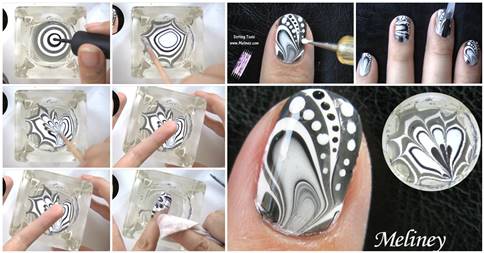 How to Make Amazing Water Marble Nail Art DIY Tutorial