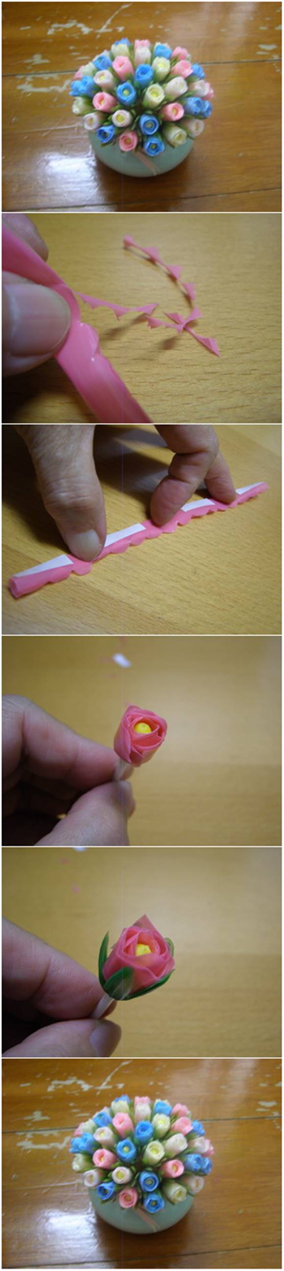 How to Make Beautiful Tulips from Drinking Straws
