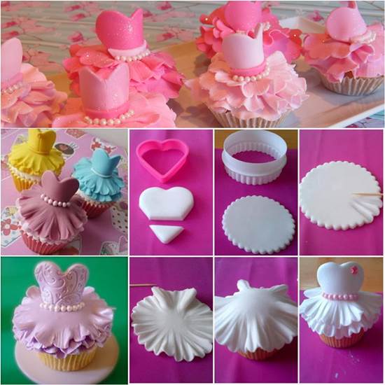 How to Make Cute Ballerina Cupcakes DIY Ideas