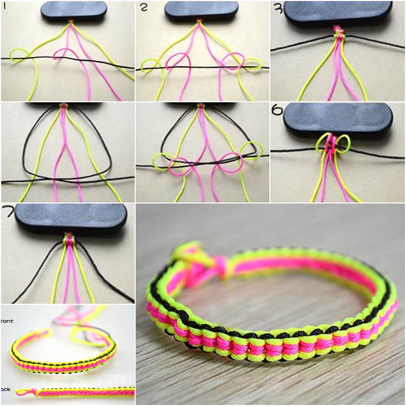 How To Make A Fancy Braided Friendship Bracelet  Team Colors By Carrie